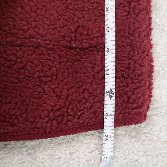 PrettyGarden Burgundy Red Sherpa Corduroy Jacket Womens Size M NWOT - Picture 5 of 13